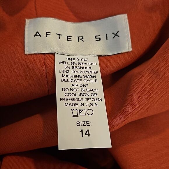 NWT After Six Auburn Moon One Shoulder maxi gown size 14 - Picture 12 of 15